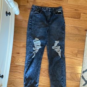 Tillys Jeans black/gray color washed out kind of look